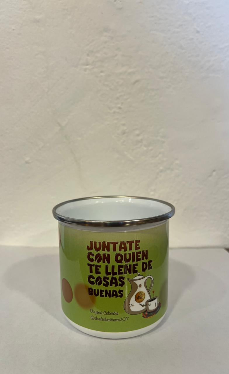 Pocillo Peltre edición El Café De Mi Tierra