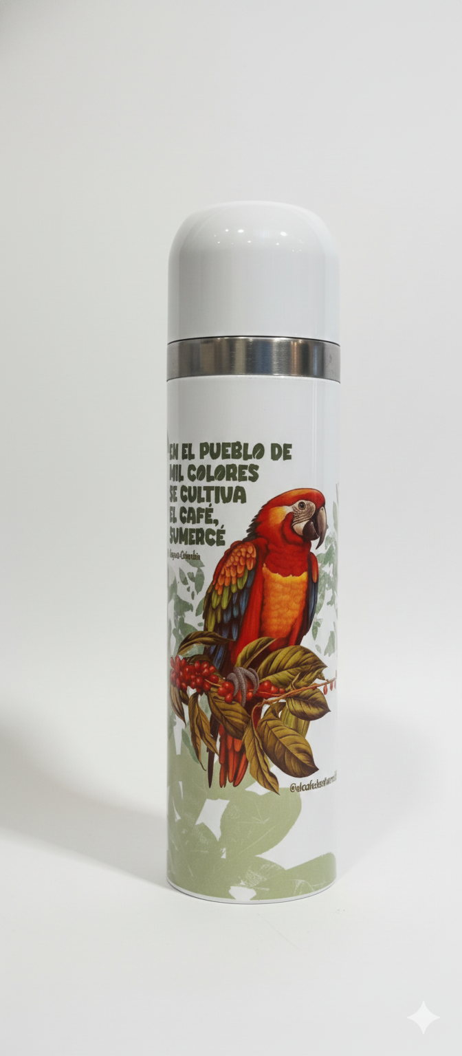 Termo Tipo Bala – Diseño Exclusivo El Café de Mi Tierra☕️