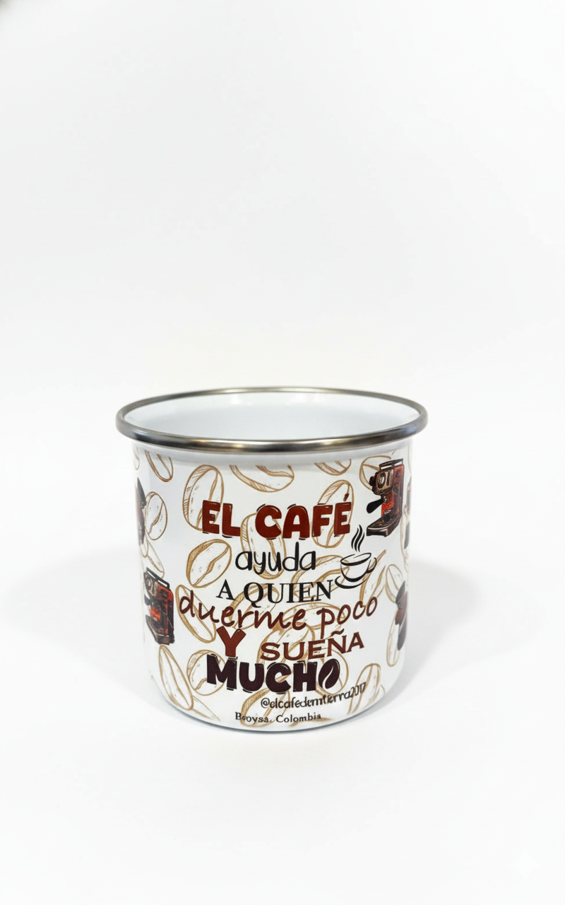 Pocillo Peltre edición El Café De Mi Tierra