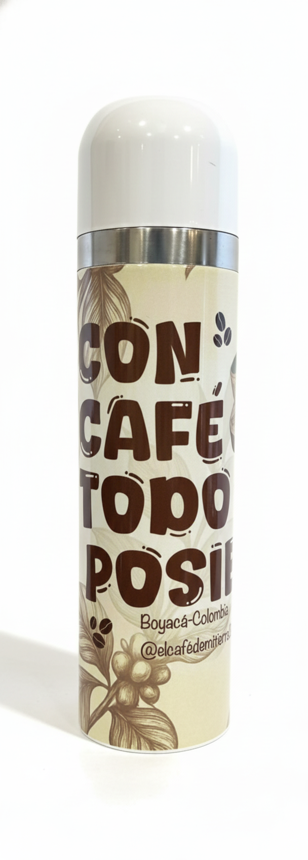 Termo Tipo Bala – Diseño Exclusivo El Café de Mi Tierra☕️